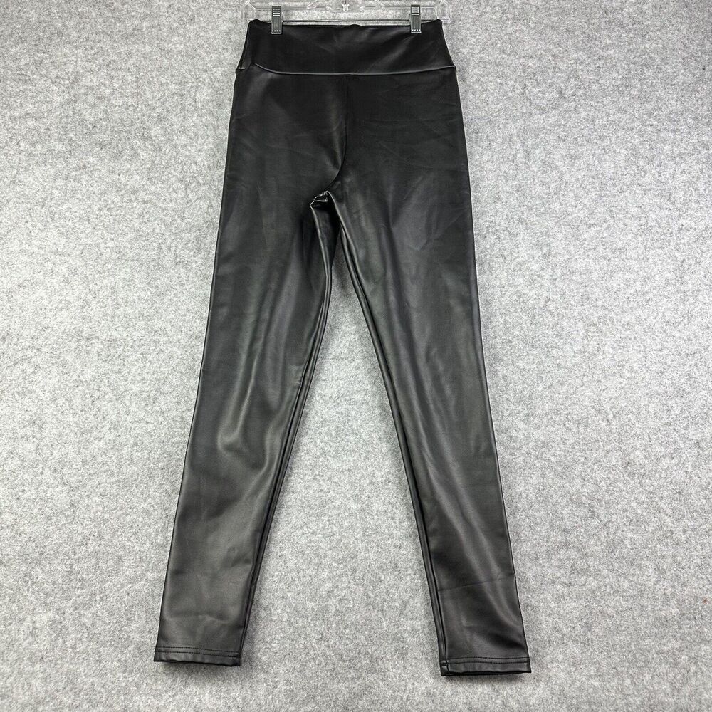 Robert Matthew Faux Leather Pants Womens M Pull On Lined Skinny City Whimsy Goth